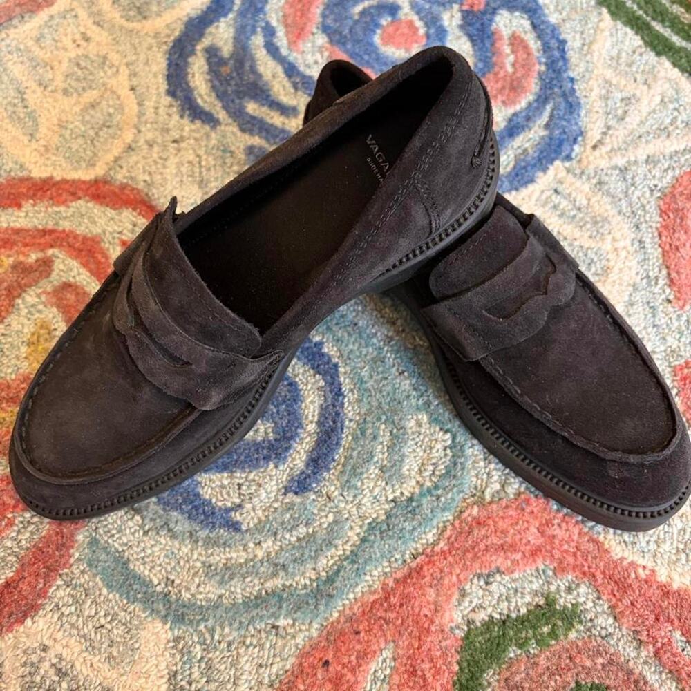 Vagabond blacknavy suede loafers size